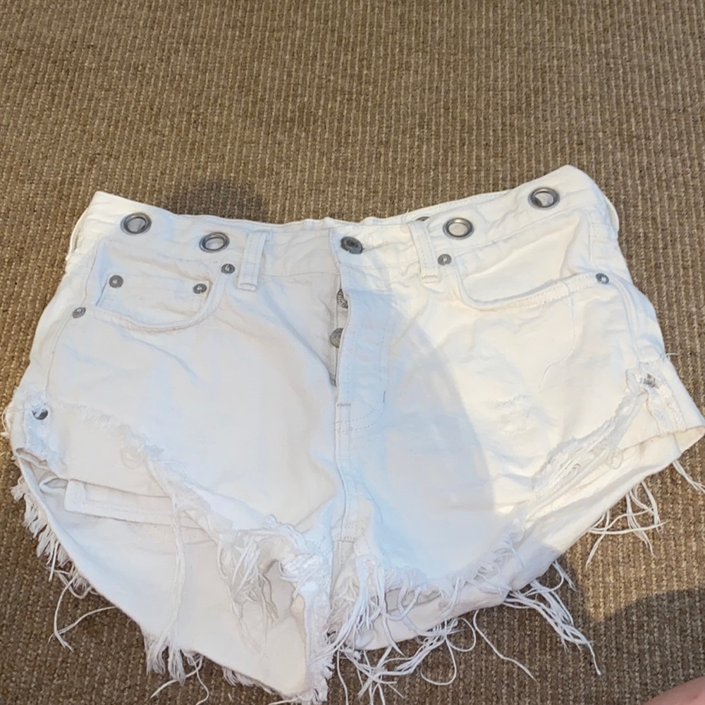 Free people white Jean shorts
